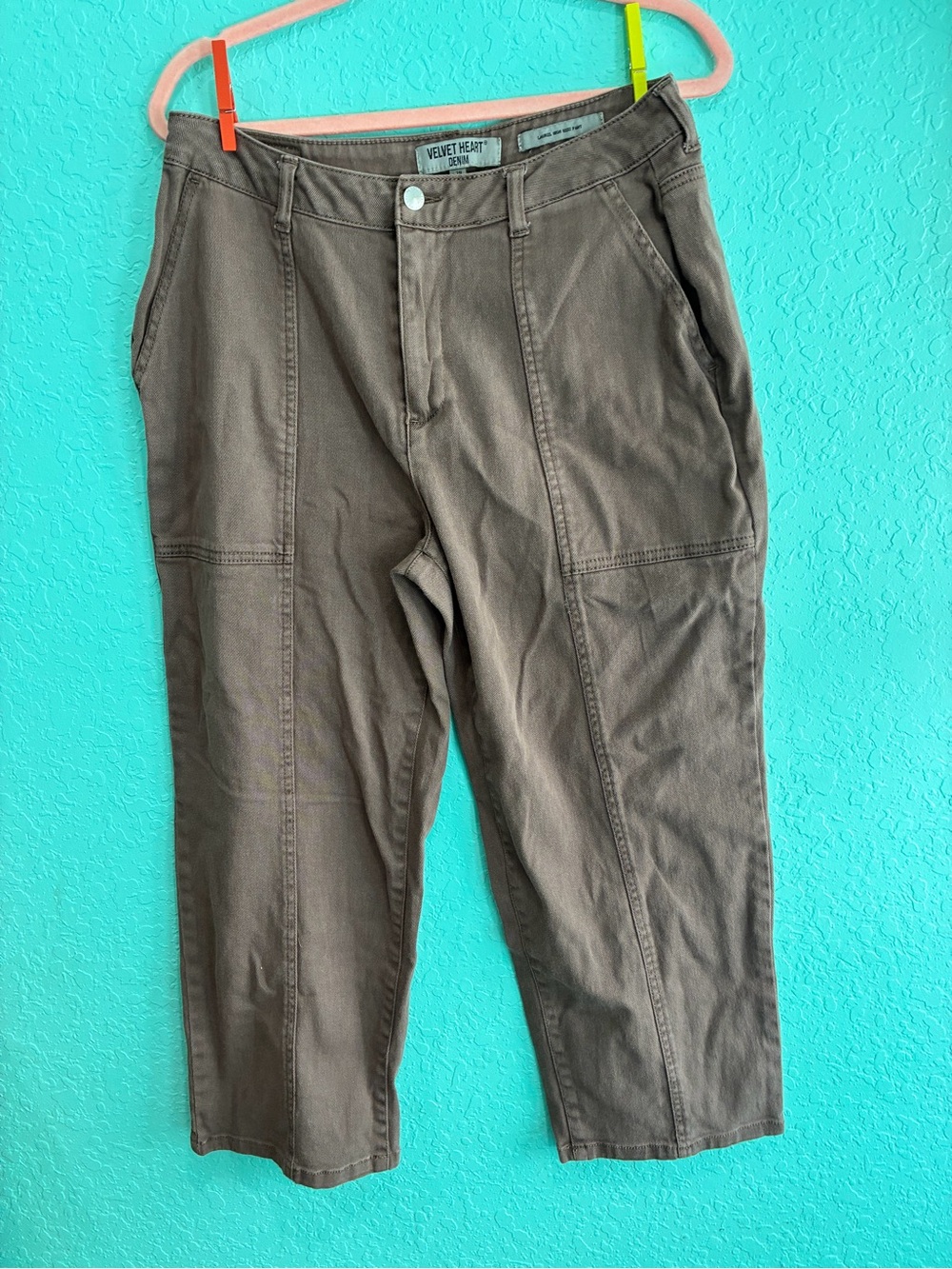 Velvet Heart denim laurel high rise pant 29 brown